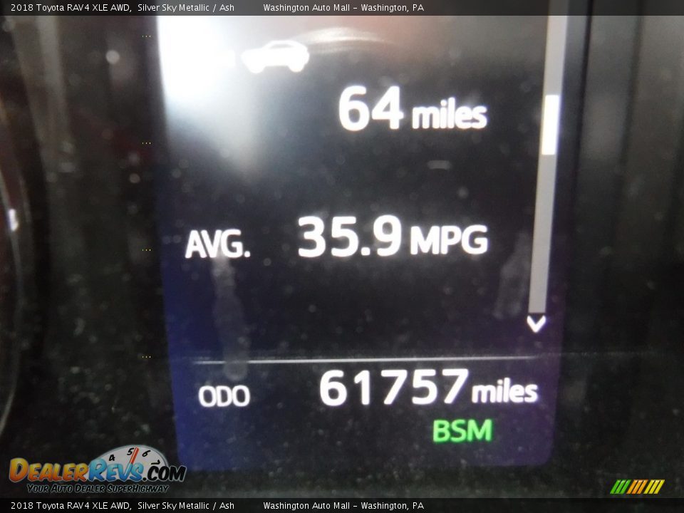 2018 Toyota RAV4 XLE AWD Silver Sky Metallic / Ash Photo #29