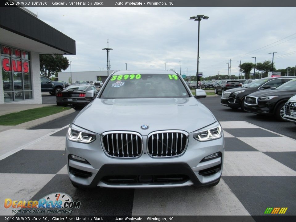 2019 BMW X3 sDrive30i Glacier Silver Metallic / Black Photo #2