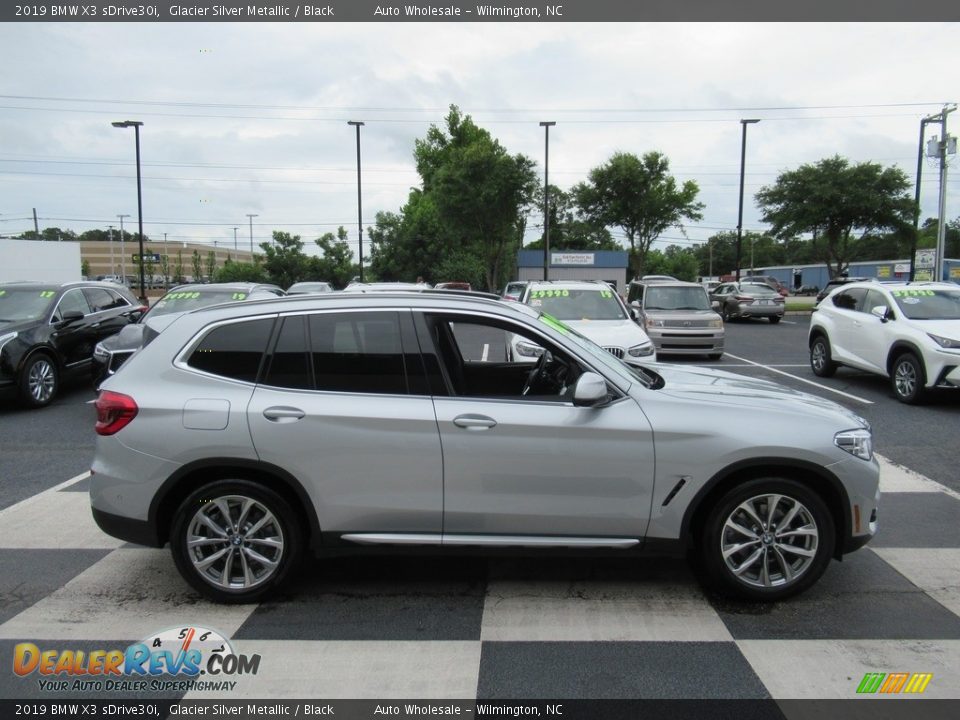 2019 BMW X3 sDrive30i Glacier Silver Metallic / Black Photo #3