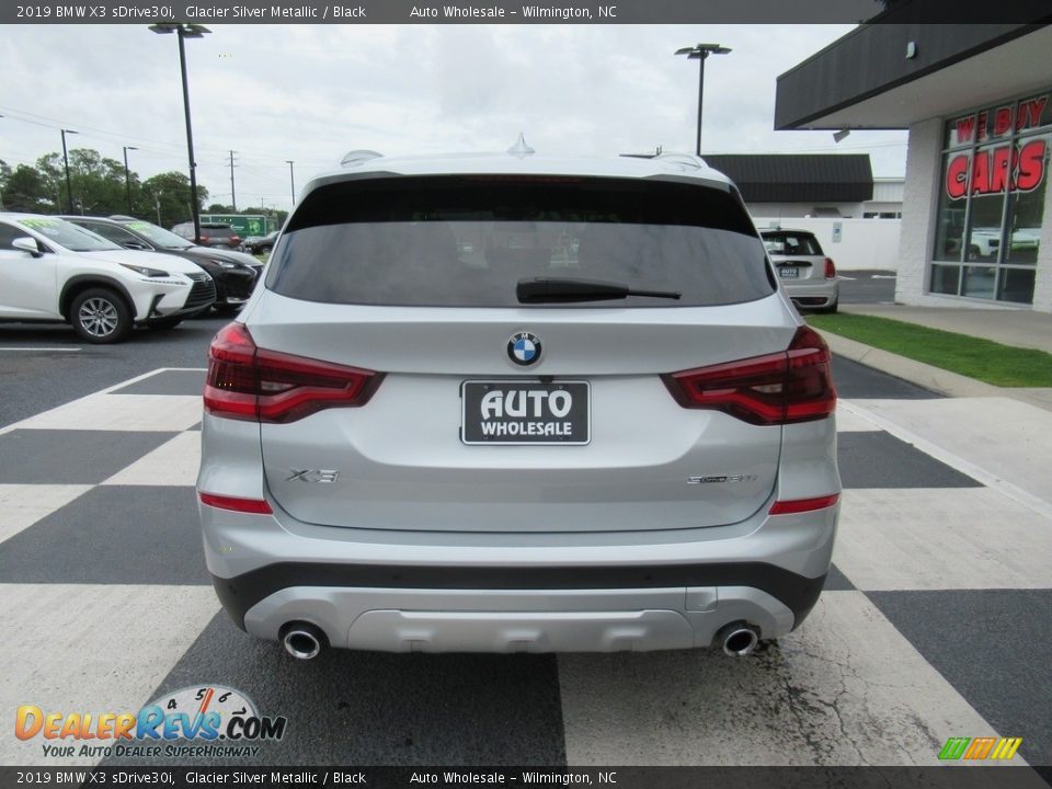 2019 BMW X3 sDrive30i Glacier Silver Metallic / Black Photo #4