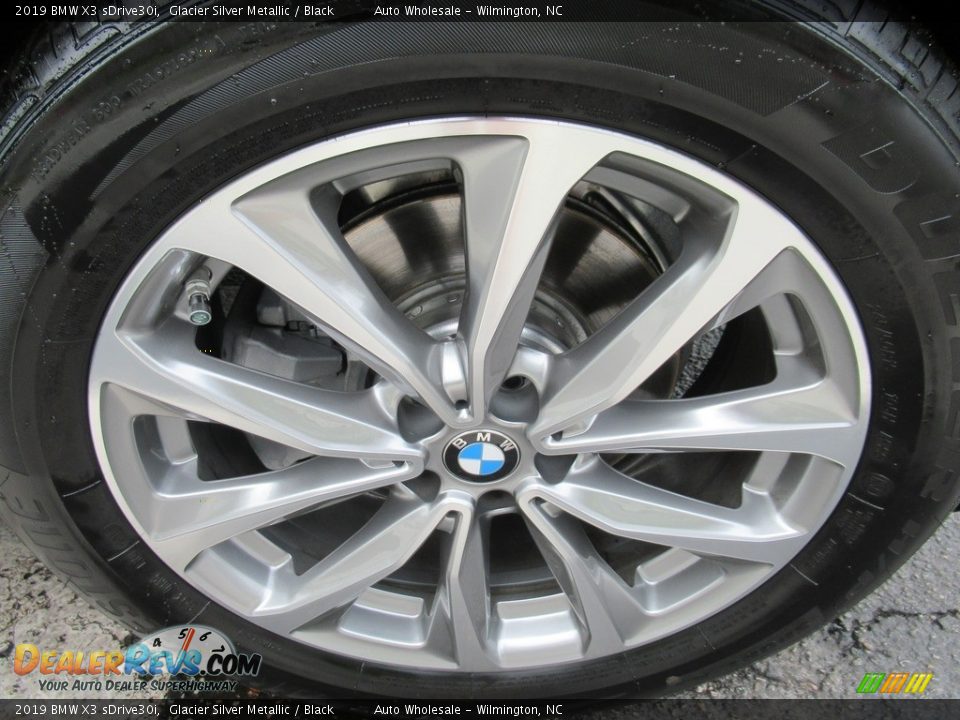 2019 BMW X3 sDrive30i Glacier Silver Metallic / Black Photo #7