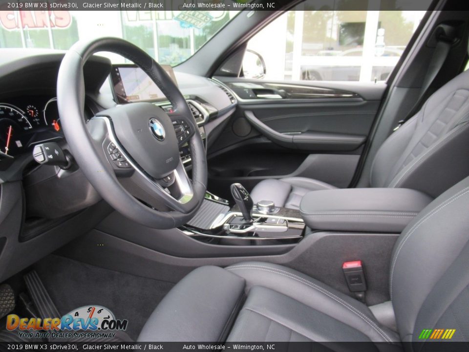 2019 BMW X3 sDrive30i Glacier Silver Metallic / Black Photo #9
