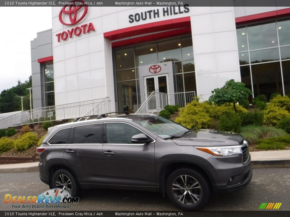 2016 Toyota Highlander XLE Predawn Gray Mica / Ash Photo #2