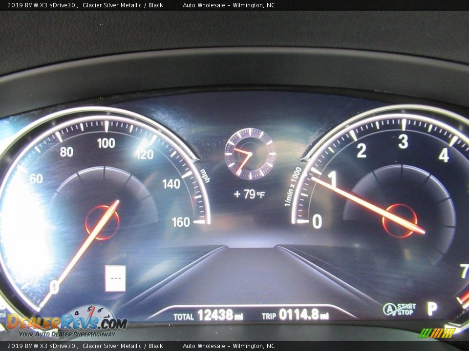 2019 BMW X3 sDrive30i Glacier Silver Metallic / Black Photo #15