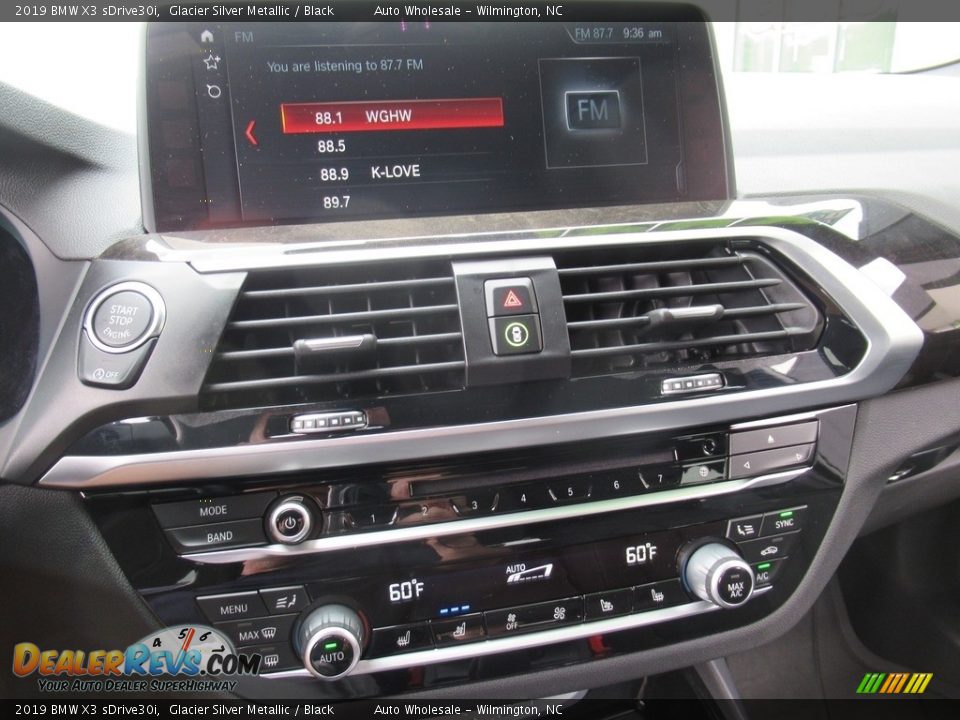 2019 BMW X3 sDrive30i Glacier Silver Metallic / Black Photo #17