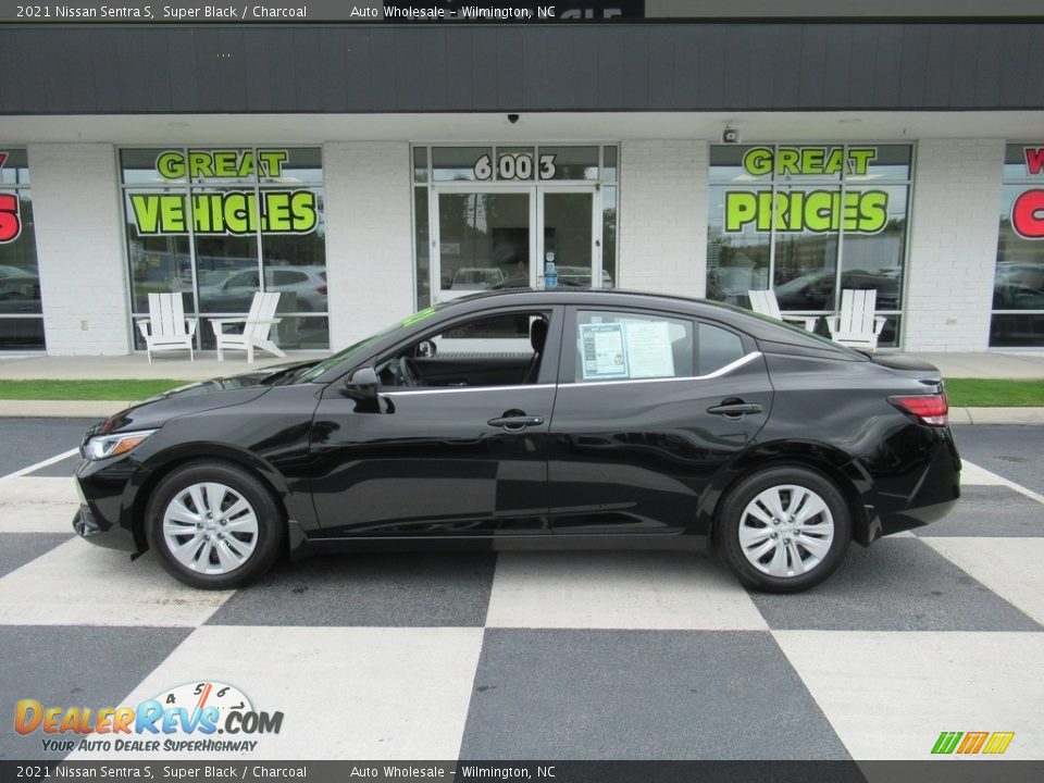 2021 Nissan Sentra S Super Black / Charcoal Photo #1