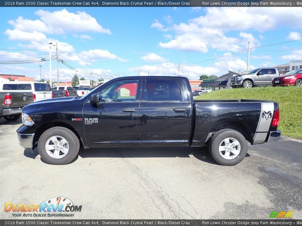 2019 Ram 1500 Classic Tradesman Crew Cab 4x4 Diamond Black Crystal Pearl / Black/Diesel Gray Photo #2