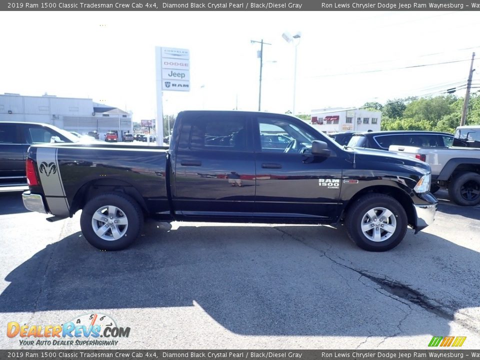 2019 Ram 1500 Classic Tradesman Crew Cab 4x4 Diamond Black Crystal Pearl / Black/Diesel Gray Photo #6