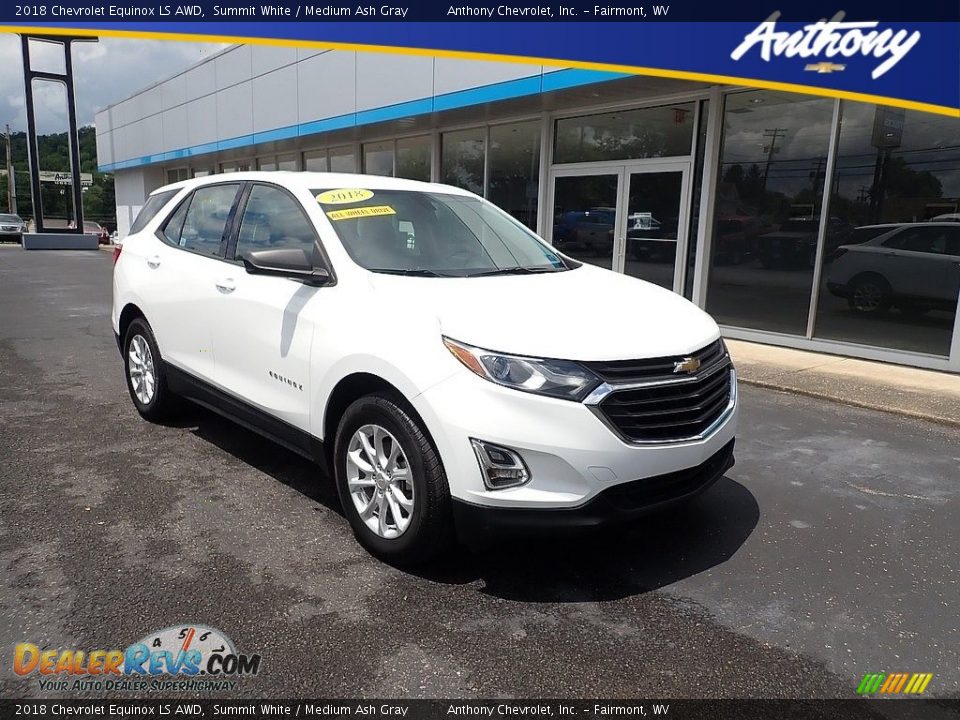 2018 Chevrolet Equinox LS AWD Summit White / Medium Ash Gray Photo #1