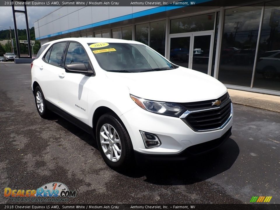 2018 Chevrolet Equinox LS AWD Summit White / Medium Ash Gray Photo #2