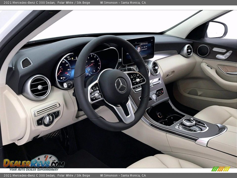2021 Mercedes-Benz C 300 Sedan Polar White / Silk Beige Photo #4