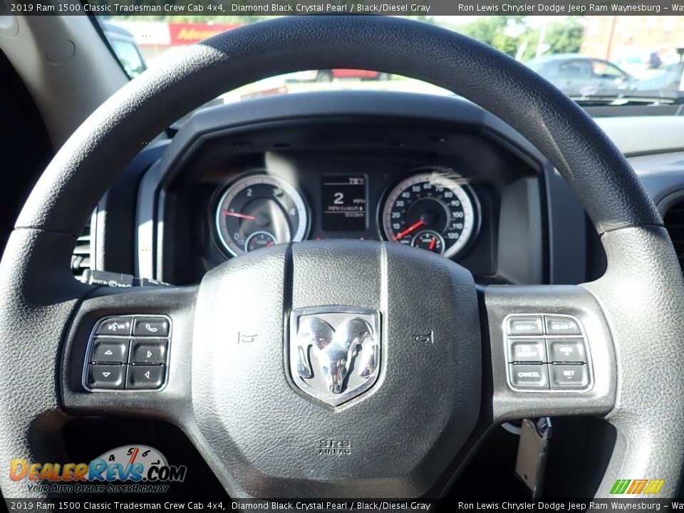 2019 Ram 1500 Classic Tradesman Crew Cab 4x4 Diamond Black Crystal Pearl / Black/Diesel Gray Photo #20