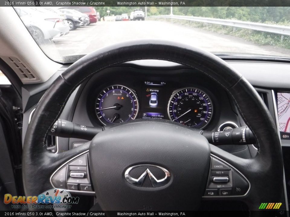 2016 Infiniti Q50 3.0t AWD Steering Wheel Photo #6