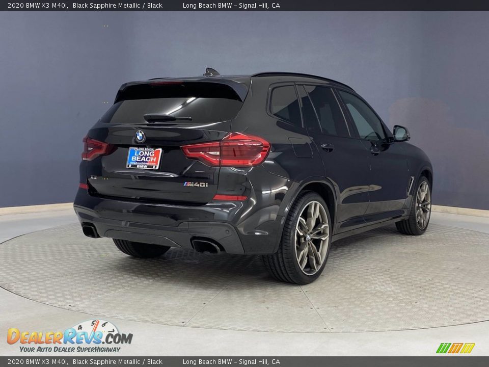 2020 BMW X3 M40i Black Sapphire Metallic / Black Photo #5