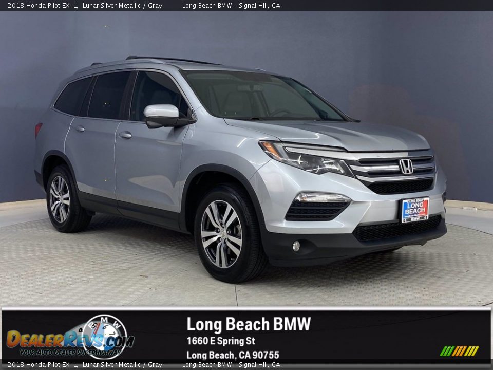 2018 Honda Pilot EX-L Lunar Silver Metallic / Gray Photo #1