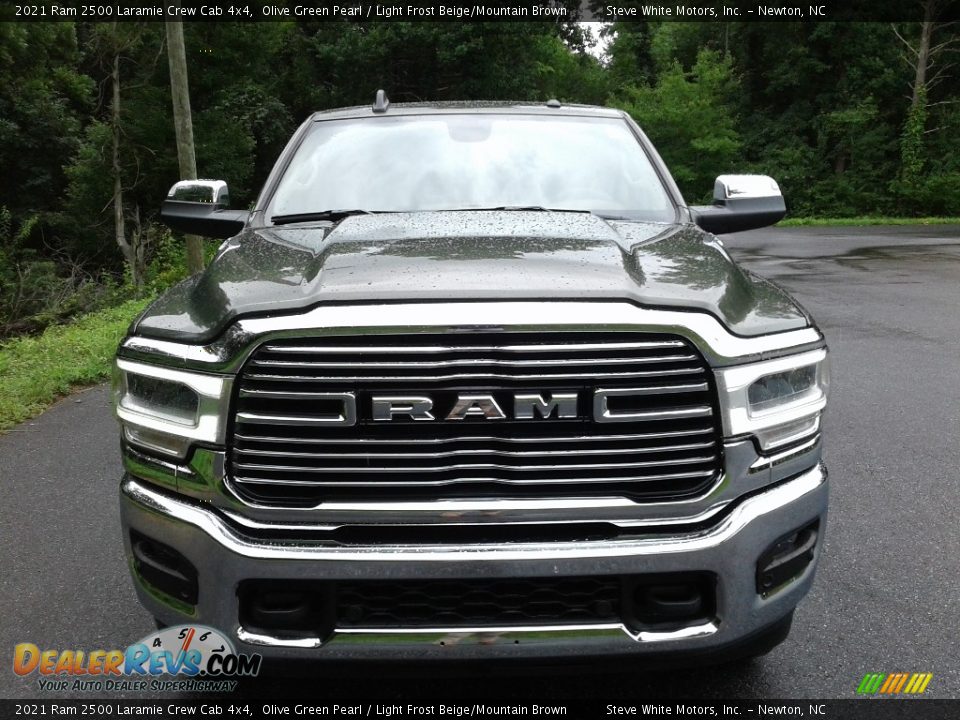 2021 Ram 2500 Laramie Crew Cab 4x4 Olive Green Pearl / Light Frost Beige/Mountain Brown Photo #3