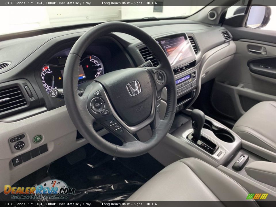 2018 Honda Pilot EX-L Lunar Silver Metallic / Gray Photo #16