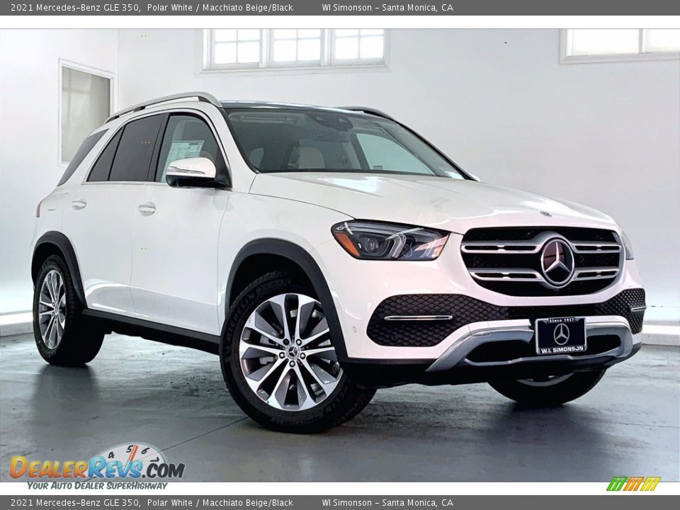 2021 Mercedes-Benz GLE 350 Polar White / Macchiato Beige/Black Photo #12