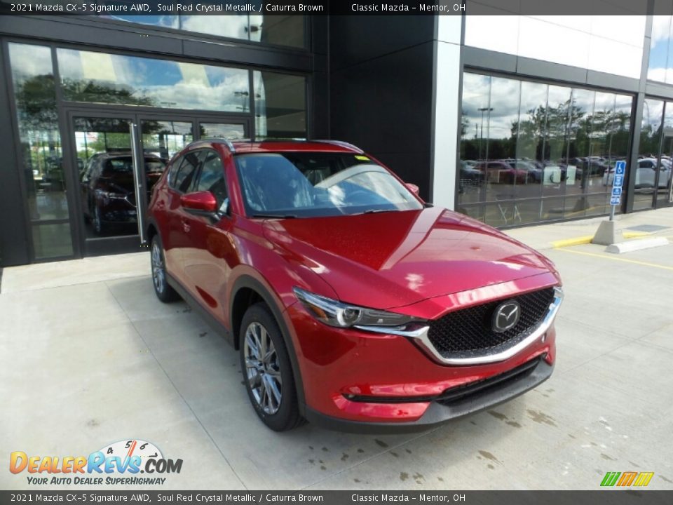 2021 Mazda CX-5 Signature AWD Soul Red Crystal Metallic / Caturra Brown Photo #1