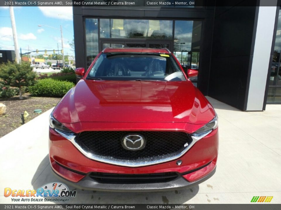 2021 Mazda CX-5 Signature AWD Soul Red Crystal Metallic / Caturra Brown Photo #2