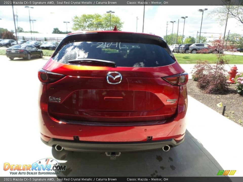 2021 Mazda CX-5 Signature AWD Soul Red Crystal Metallic / Caturra Brown Photo #5