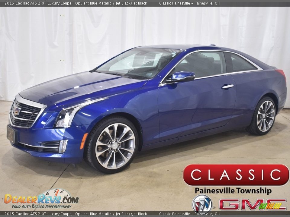 2015 Cadillac ATS 2.0T Luxury Coupe Opulent Blue Metallic / Jet Black/Jet Black Photo #1