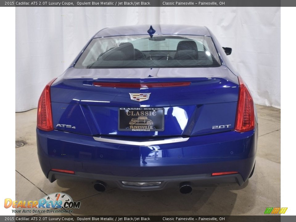 2015 Cadillac ATS 2.0T Luxury Coupe Opulent Blue Metallic / Jet Black/Jet Black Photo #3