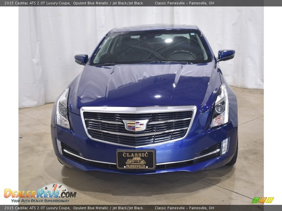 2015 Cadillac ATS 2.0T Luxury Coupe Opulent Blue Metallic / Jet Black/Jet Black Photo #4