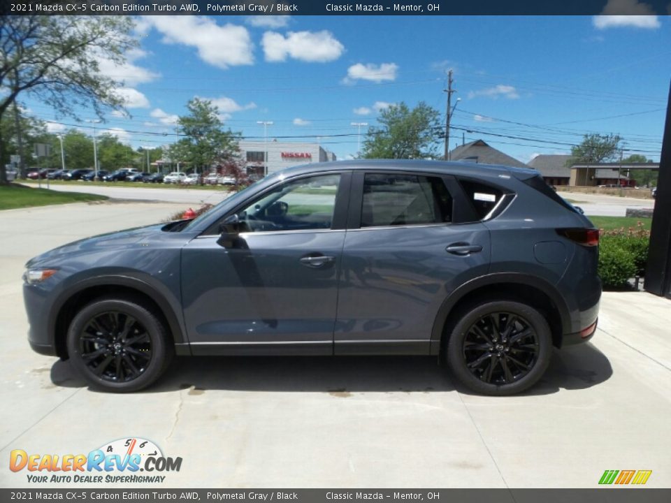 2021 Mazda CX-5 Carbon Edition Turbo AWD Polymetal Gray / Black Photo #6