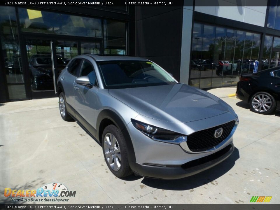 2021 Mazda CX-30 Preferred AWD Sonic Silver Metallic / Black Photo #1