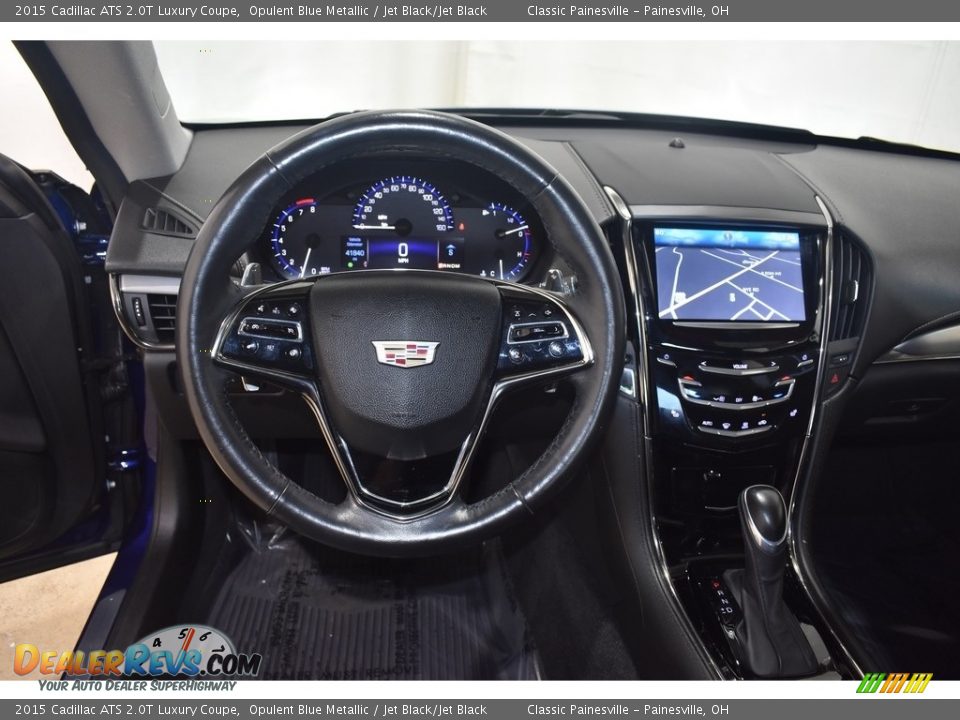 2015 Cadillac ATS 2.0T Luxury Coupe Opulent Blue Metallic / Jet Black/Jet Black Photo #13