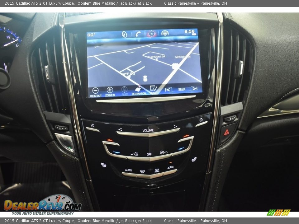 2015 Cadillac ATS 2.0T Luxury Coupe Opulent Blue Metallic / Jet Black/Jet Black Photo #14