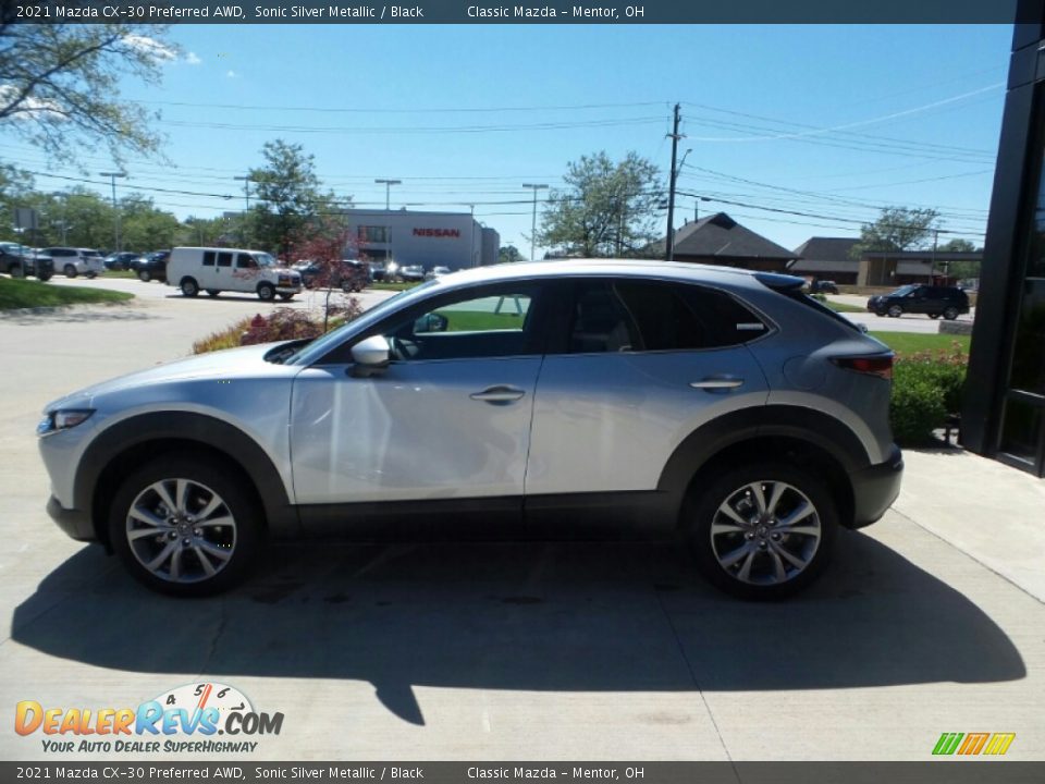 2021 Mazda CX-30 Preferred AWD Sonic Silver Metallic / Black Photo #6