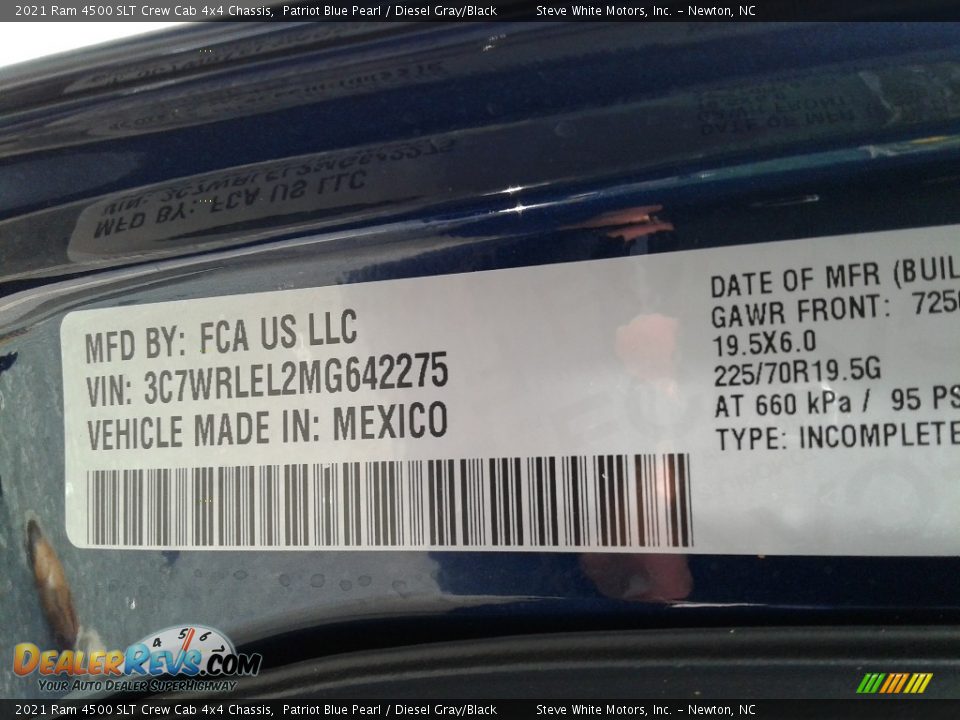 2021 Ram 4500 SLT Crew Cab 4x4 Chassis Patriot Blue Pearl / Diesel Gray/Black Photo #29