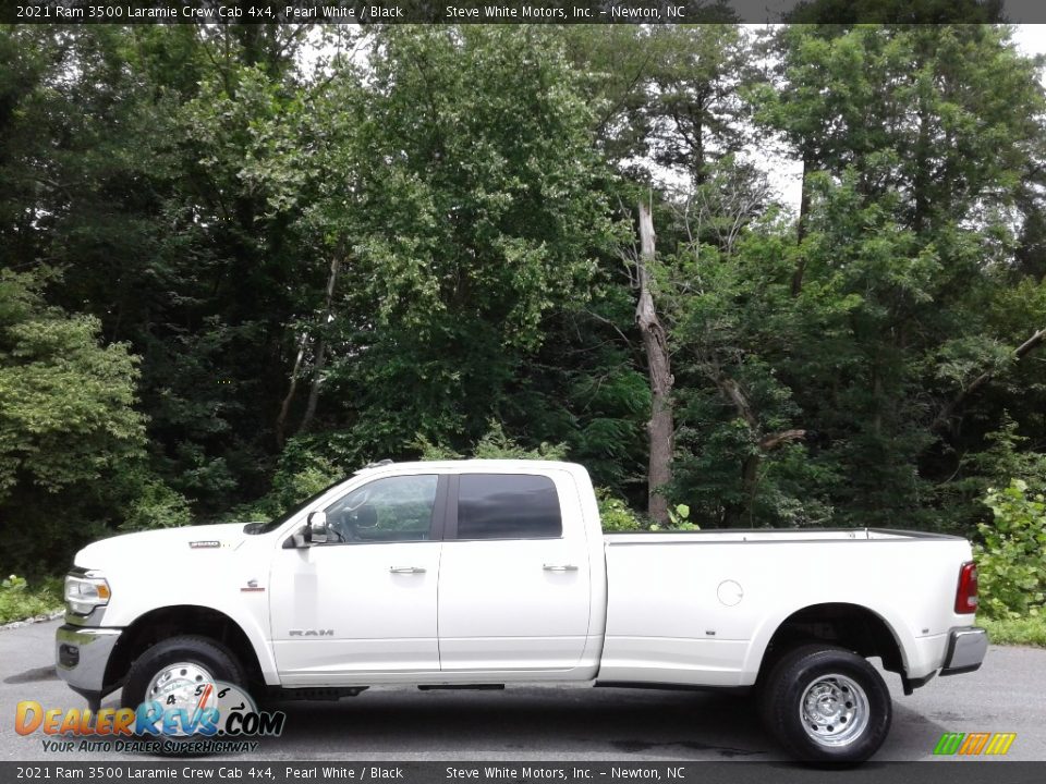 2021 Ram 3500 Laramie Crew Cab 4x4 Pearl White / Black Photo #1