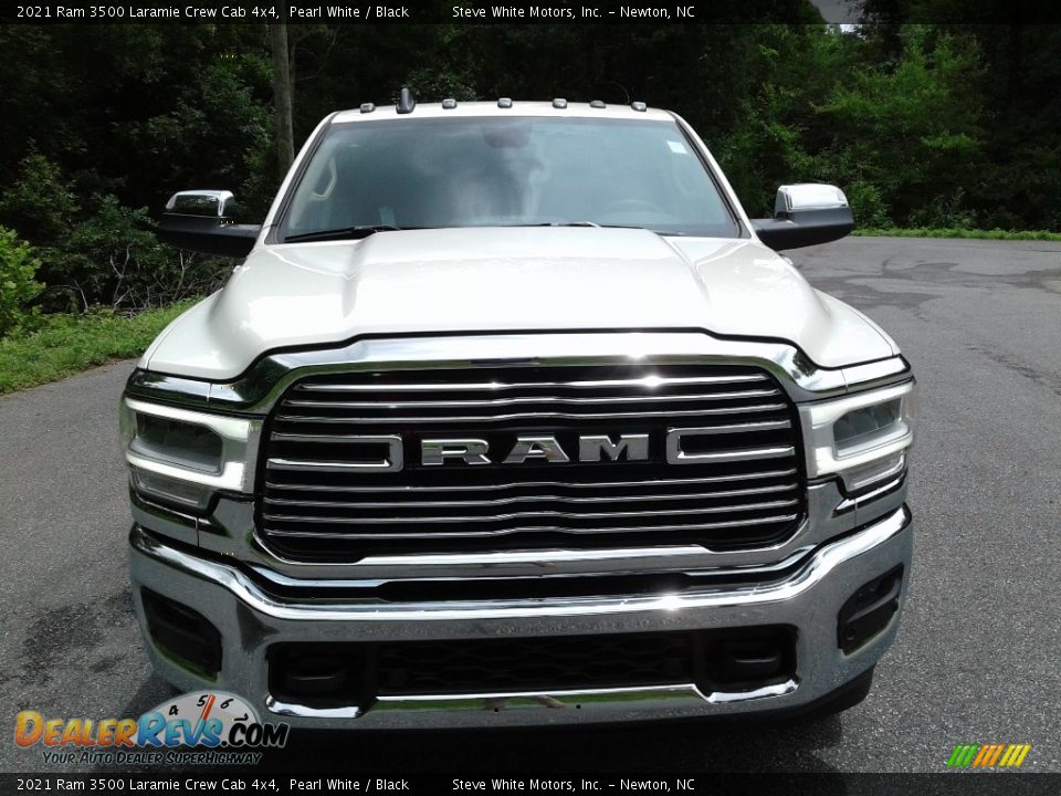 2021 Ram 3500 Laramie Crew Cab 4x4 Pearl White / Black Photo #3