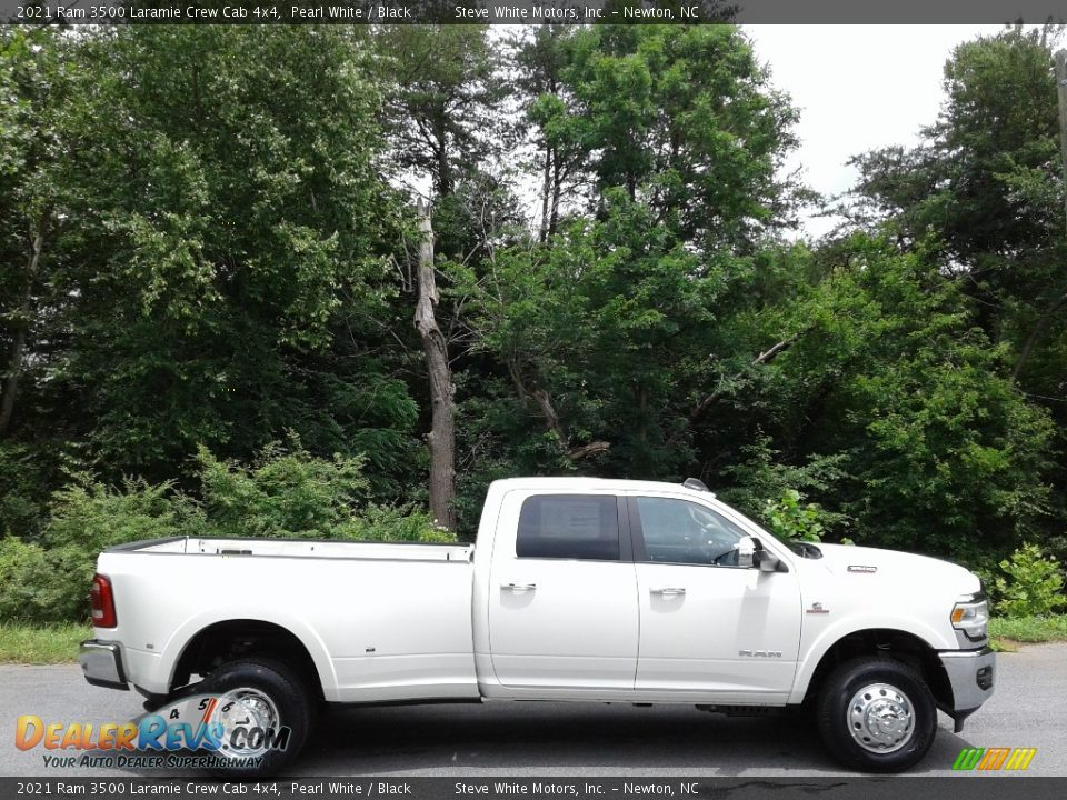 2021 Ram 3500 Laramie Crew Cab 4x4 Pearl White / Black Photo #5