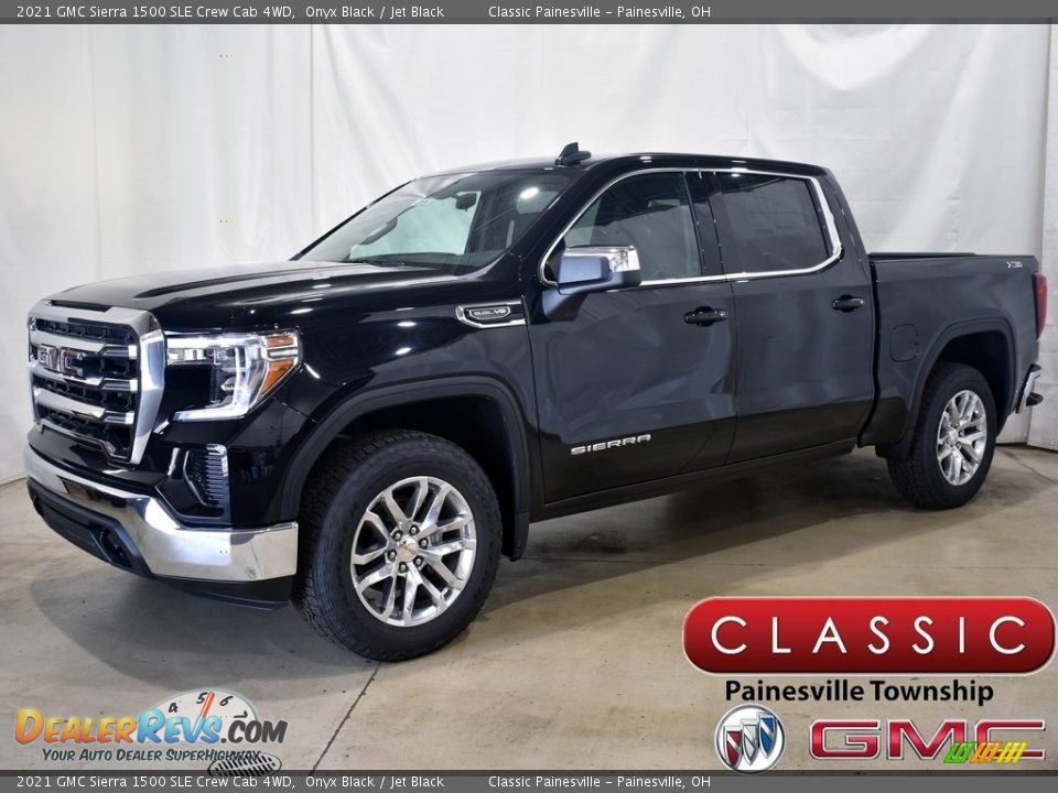 2021 GMC Sierra 1500 SLE Crew Cab 4WD Onyx Black / Jet Black Photo #1