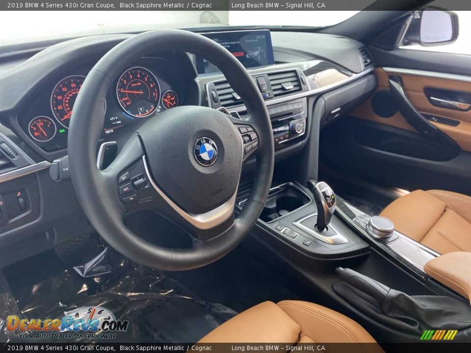 2019 BMW 4 Series 430i Gran Coupe Black Sapphire Metallic / Cognac Photo #16