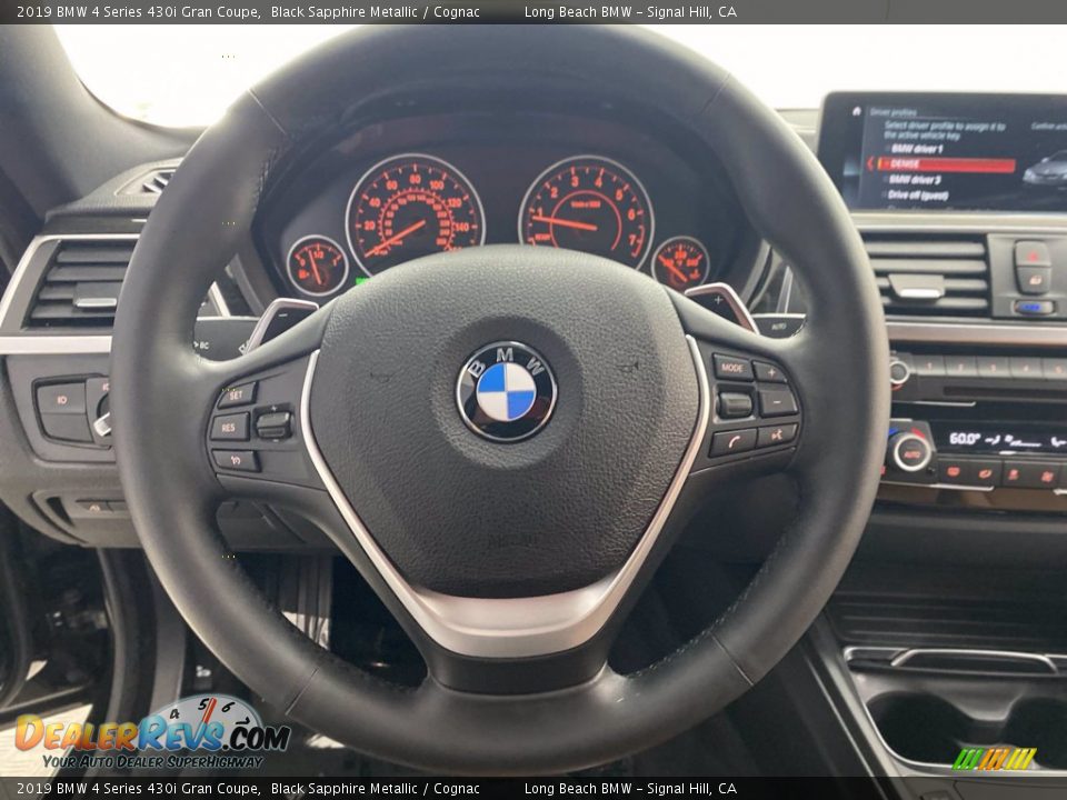 2019 BMW 4 Series 430i Gran Coupe Black Sapphire Metallic / Cognac Photo #18