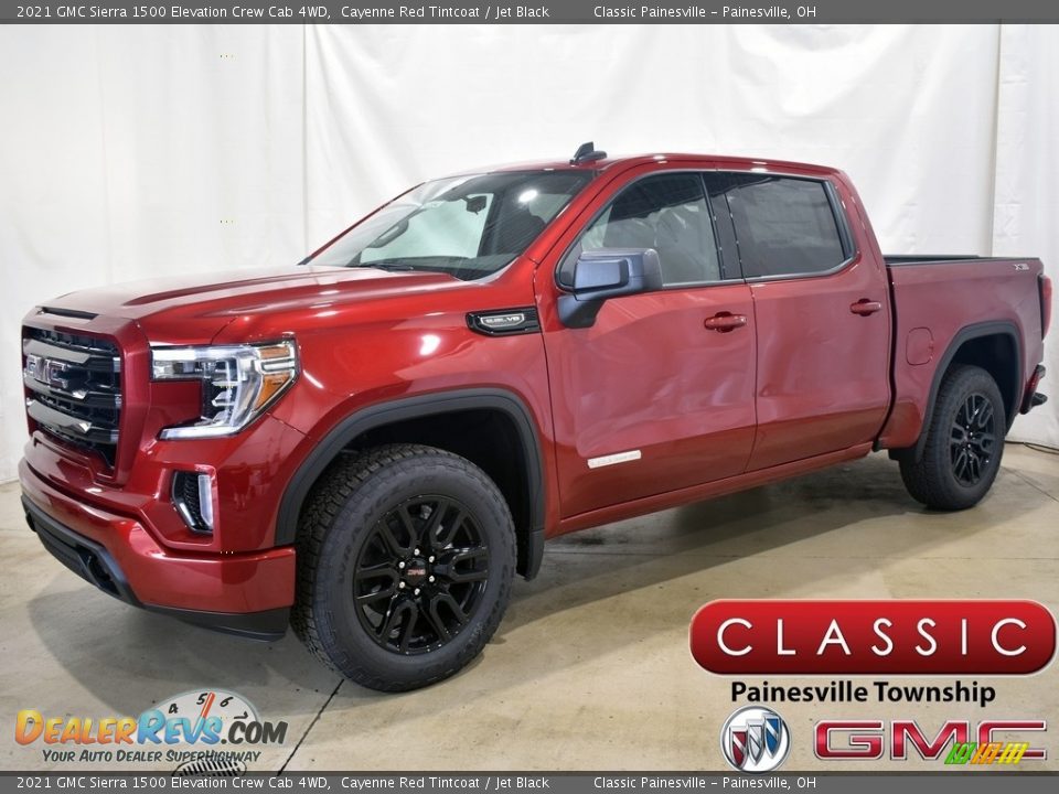 2021 GMC Sierra 1500 Elevation Crew Cab 4WD Cayenne Red Tintcoat / Jet Black Photo #1