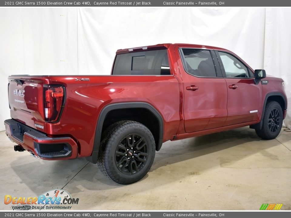 2021 GMC Sierra 1500 Elevation Crew Cab 4WD Cayenne Red Tintcoat / Jet Black Photo #2