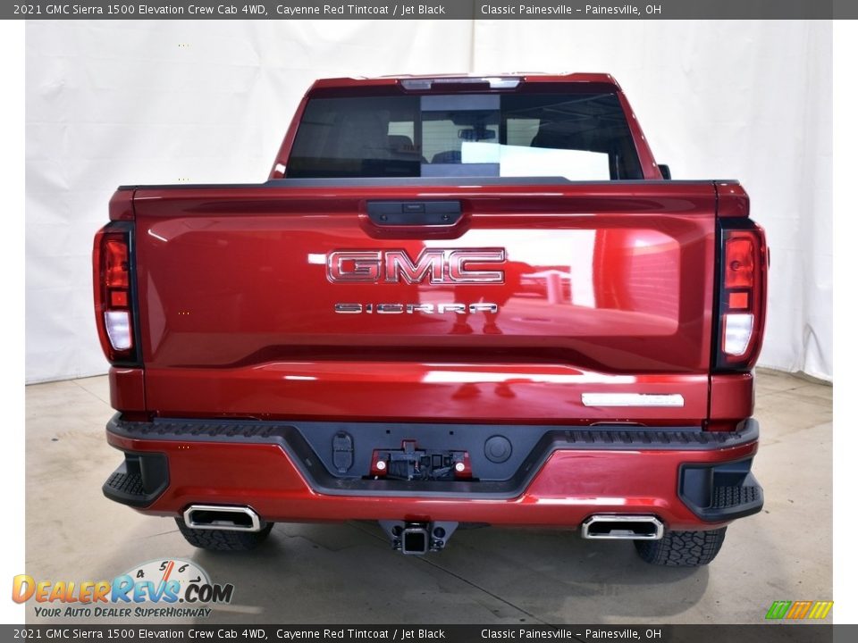 2021 GMC Sierra 1500 Elevation Crew Cab 4WD Cayenne Red Tintcoat / Jet Black Photo #3