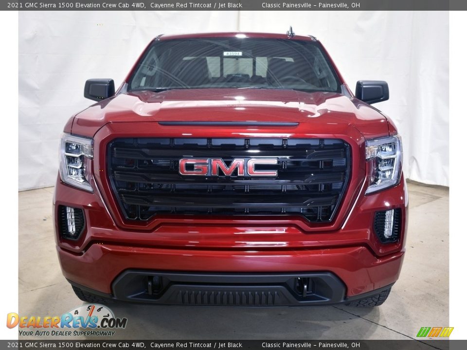 2021 GMC Sierra 1500 Elevation Crew Cab 4WD Cayenne Red Tintcoat / Jet Black Photo #4