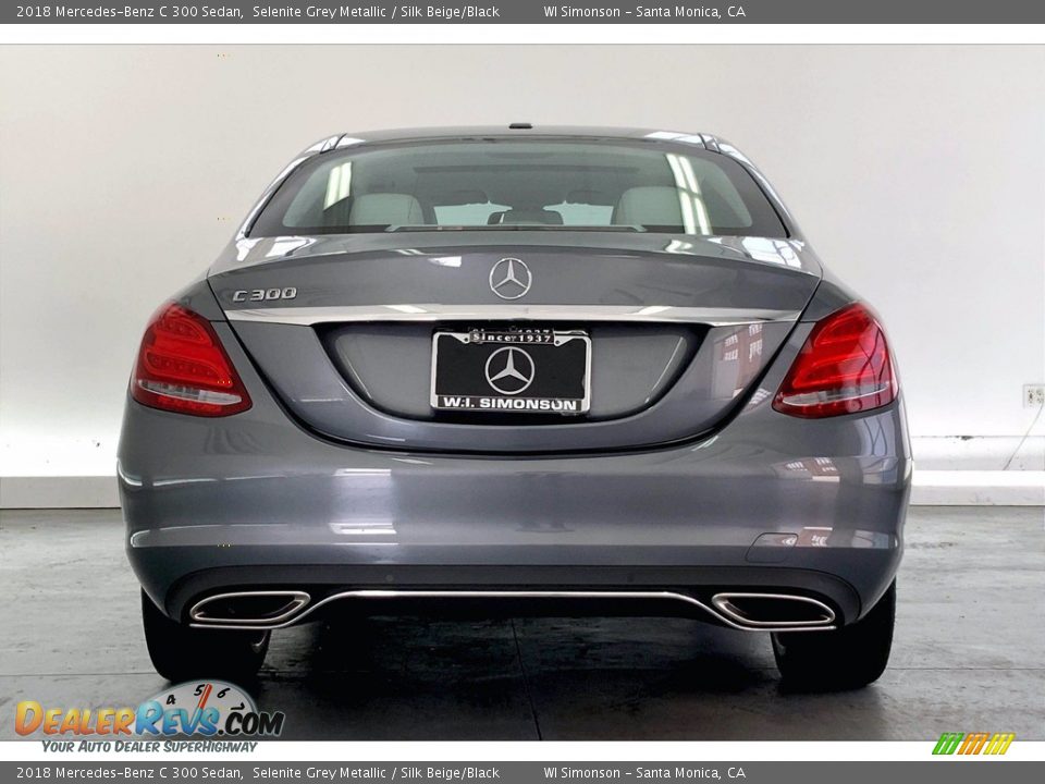 2018 Mercedes-Benz C 300 Sedan Selenite Grey Metallic / Silk Beige/Black Photo #3