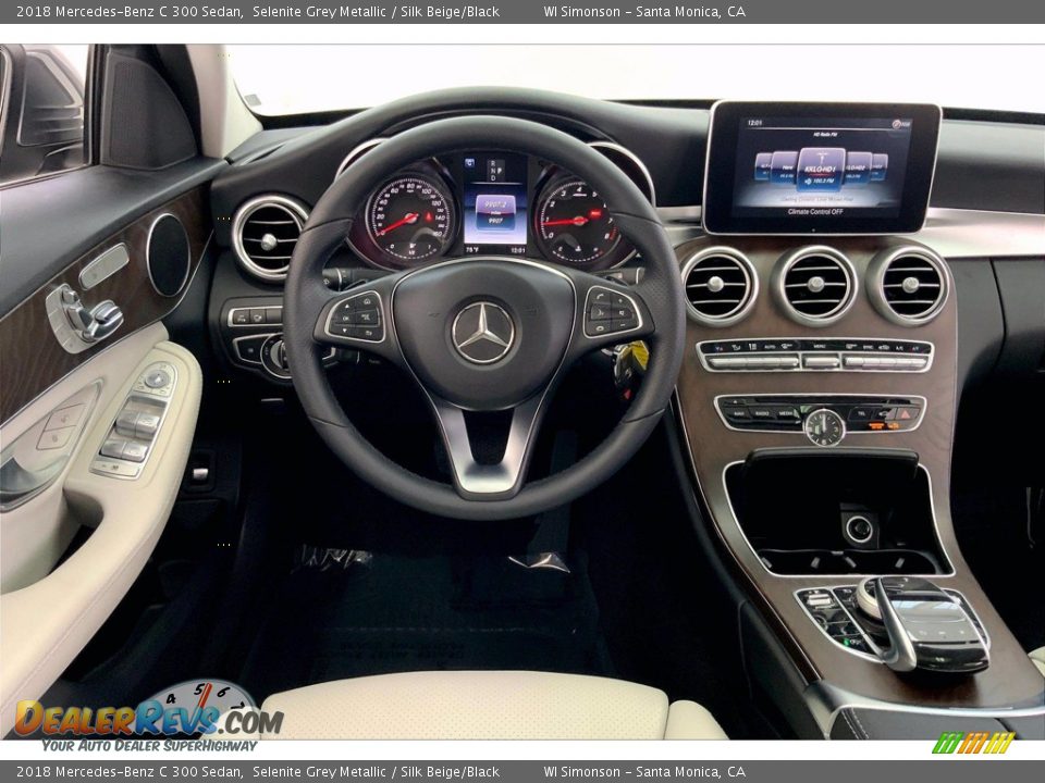 2018 Mercedes-Benz C 300 Sedan Selenite Grey Metallic / Silk Beige/Black Photo #4