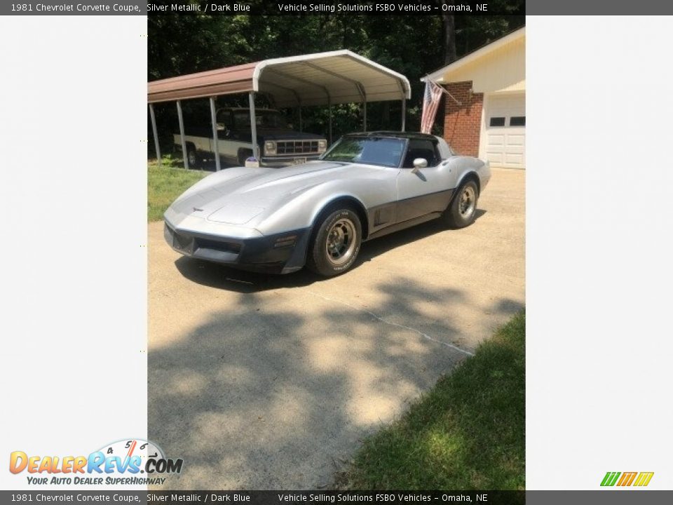 1981 Chevrolet Corvette Coupe Silver Metallic / Dark Blue Photo #1