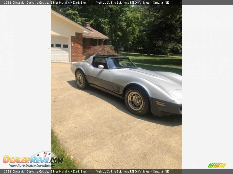 1981 Chevrolet Corvette Coupe Silver Metallic / Dark Blue Photo #2