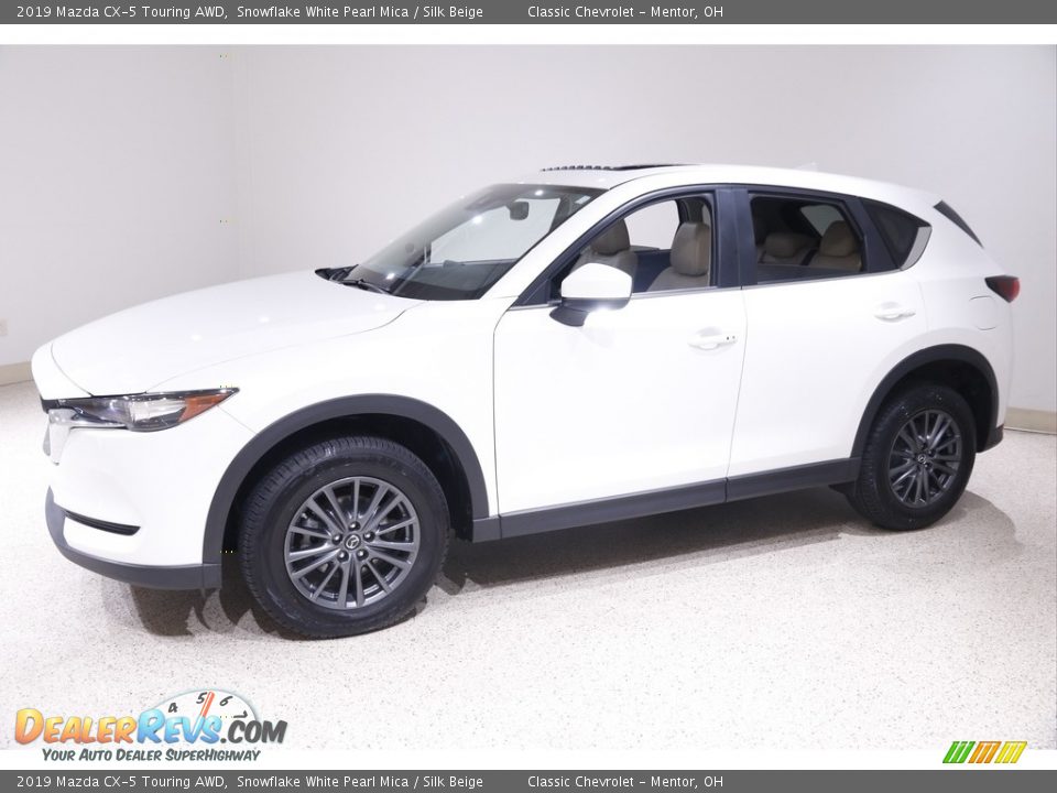 2019 Mazda CX-5 Touring AWD Snowflake White Pearl Mica / Silk Beige Photo #3