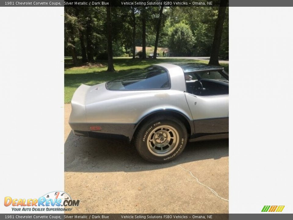 1981 Chevrolet Corvette Coupe Silver Metallic / Dark Blue Photo #7